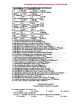 Adverbial clauses of reasons, results and concession